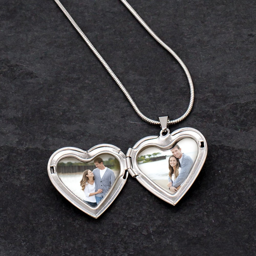 Heart-Shaped Photo Pendant necklace – A Keepsake of Love, in 925 sterling silver